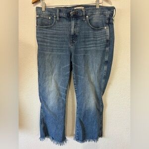 Madewell Cali Demi Bootcut Jeans in Blue Denim- Size 32 petite